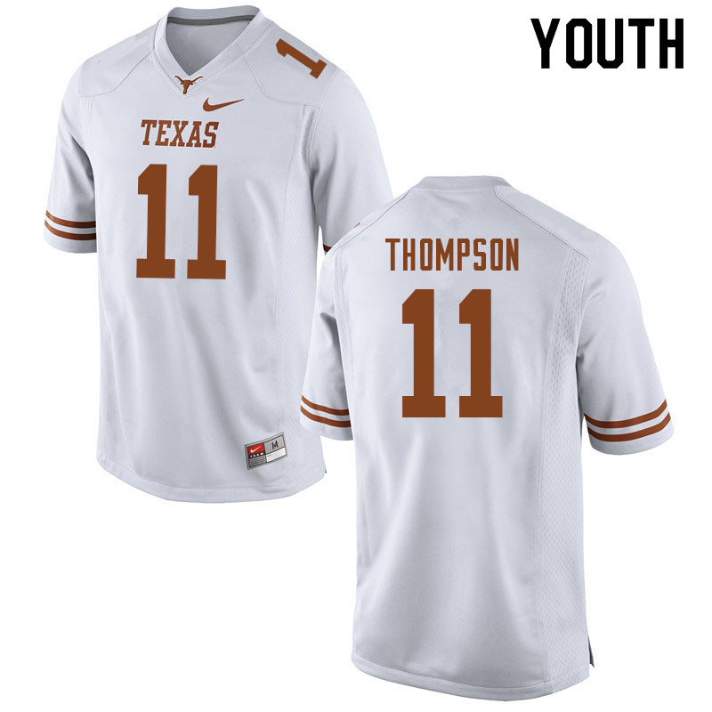 Youth #11 Casey Thompson Texas Longhorns College Football Jerseys Sale-White